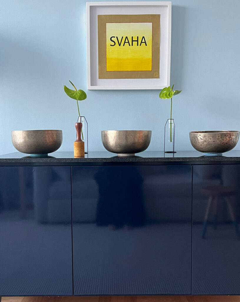 Svaha artwork with bowls
